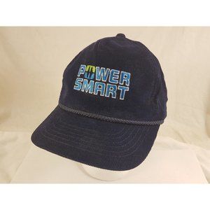 Power Smart Corduroy BC Hydro Trucker Hat Snapback Baseball Vintage 80s Cap